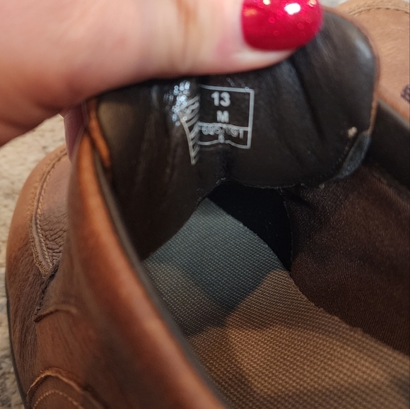 SAS Move On Brown Leather Lace Up Comforr Support Walking Shoes Size 13M - Picture 4 of 15